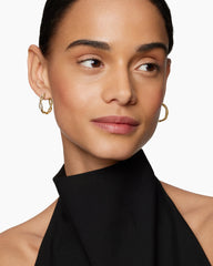 Stax Chain Link Hoop Earrings in 18K Yellow Gold with Diamonds, 23.8mm