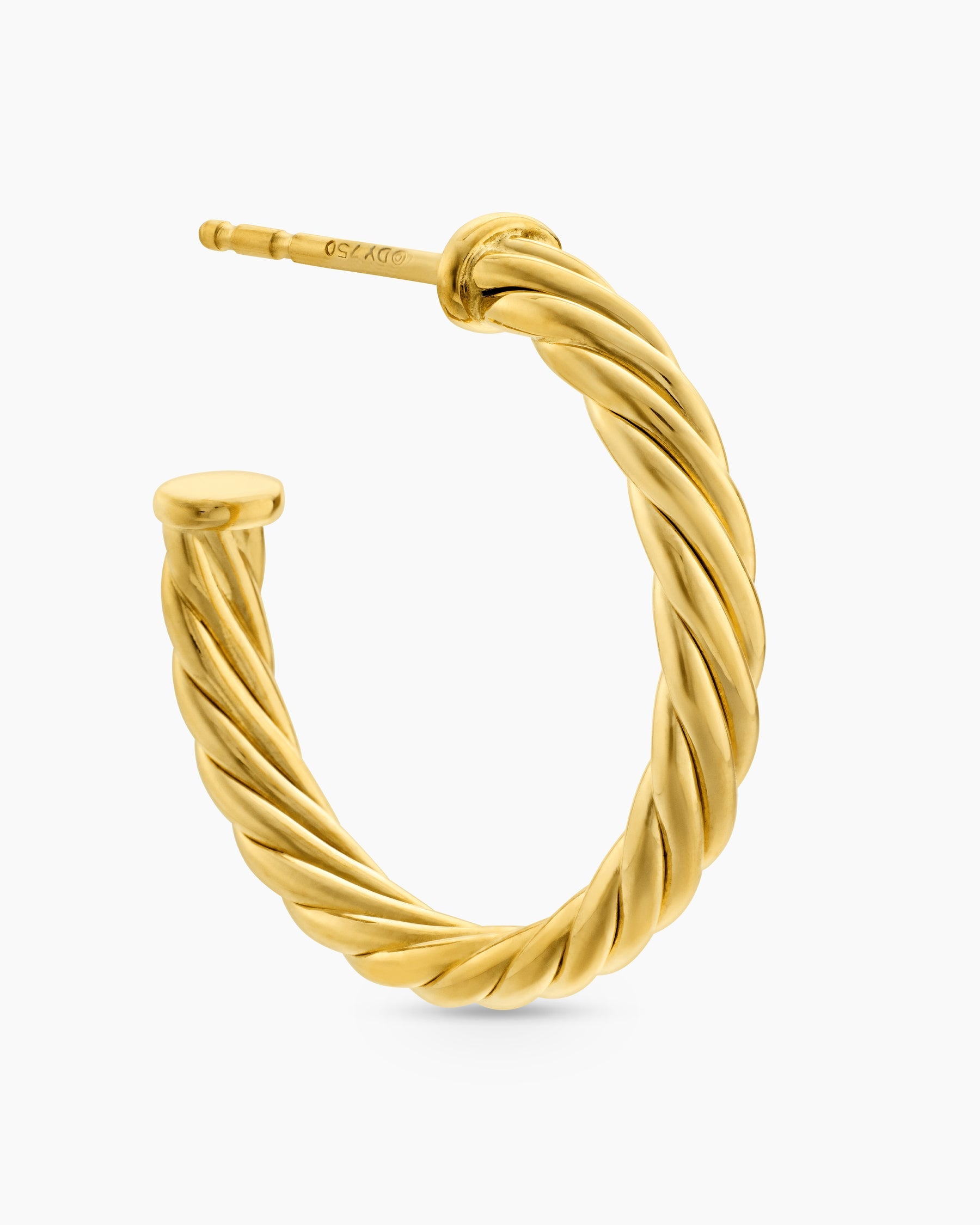 Cablespira® Hoop Earrings in 18K Yellow Gold, 3/4in