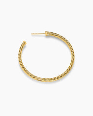 Cablespira® Hoop Earrings in 18K Yellow Gold, 1.5in