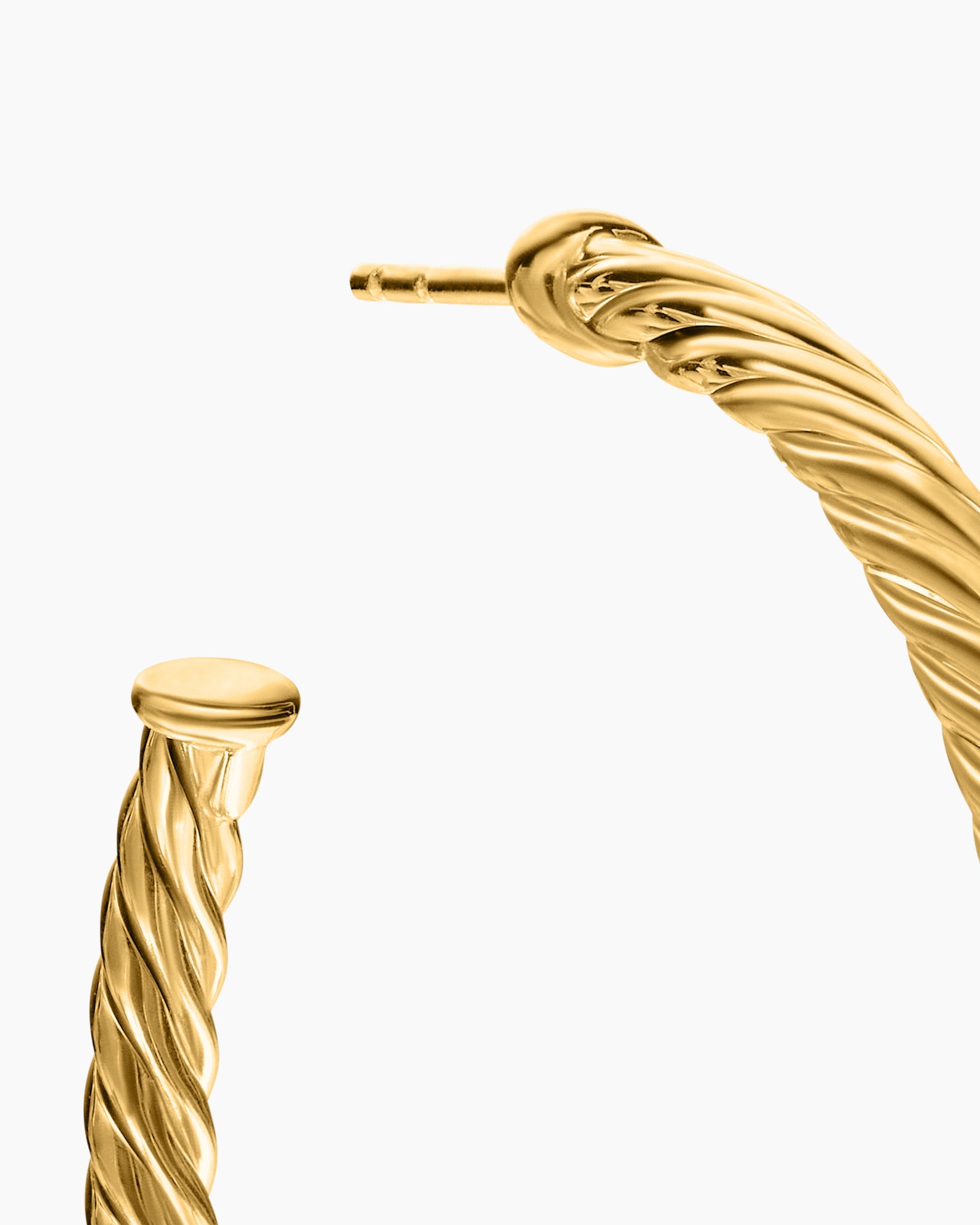 Cablespira® Hoop Earrings in 18K Yellow Gold, 1.5in