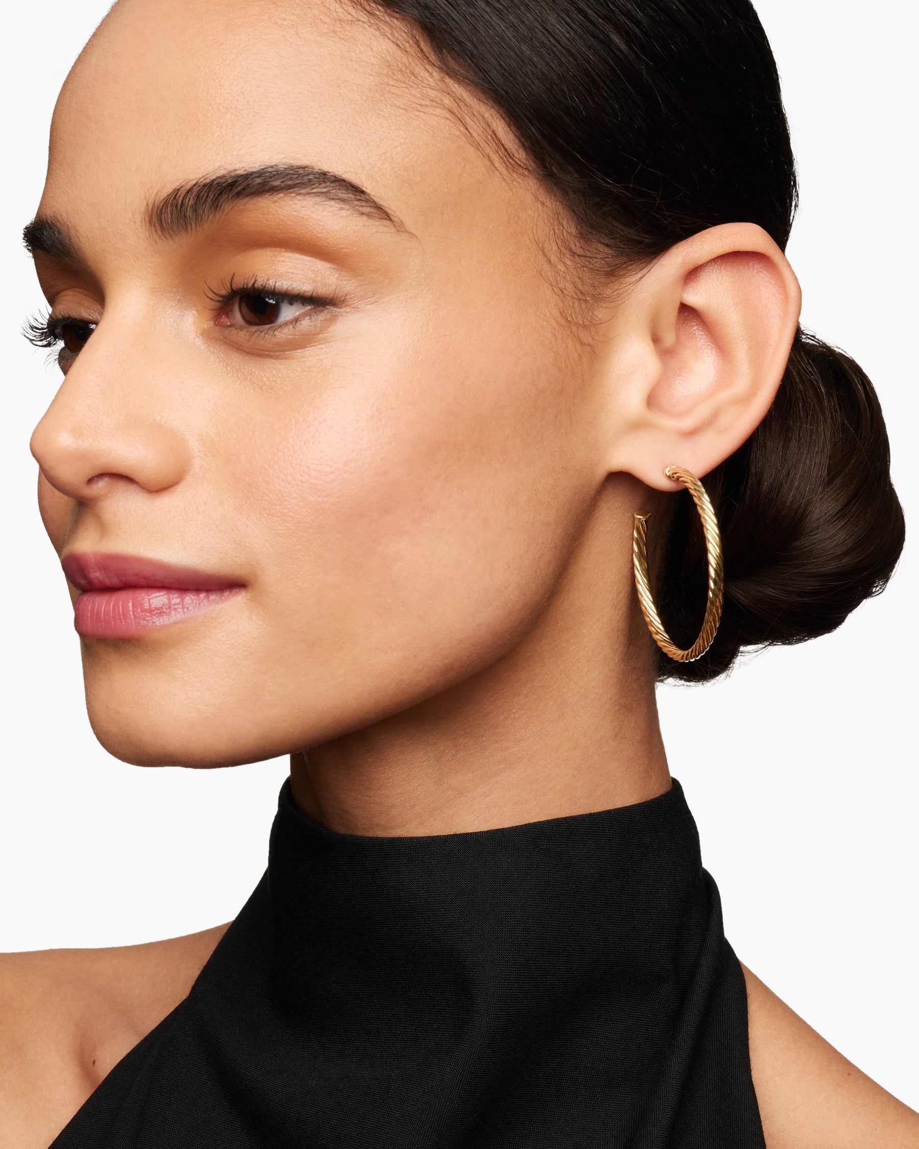 Cablespira® Hoop Earrings in 18K Yellow Gold, 1.5in