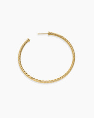 Cablespira® Hoop Earrings in 18K Yellow Gold, 2in
