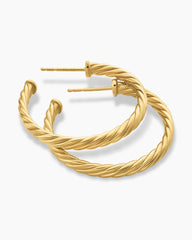 Cablespira® Hoop Earrings in 18K Yellow Gold, 1in