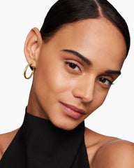 Cablespira® Hoop Earrings in 18K Yellow Gold, 1in