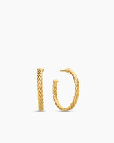 Cablespira® Hoop Earrings in 18K Yellow Gold, 1in