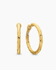 Cable Edge® Hoop Earrings in 18K Yellow Gold, 1.5in
