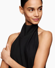 Petite Chatelaine® Pavé Bezel Stud Earrings in Sterling Silver with Amethyst and Diamonds, 5mm