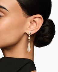 Modern Renaissance® Drop Earrings in 18K Yellow Gold with Diamonds, 30mm