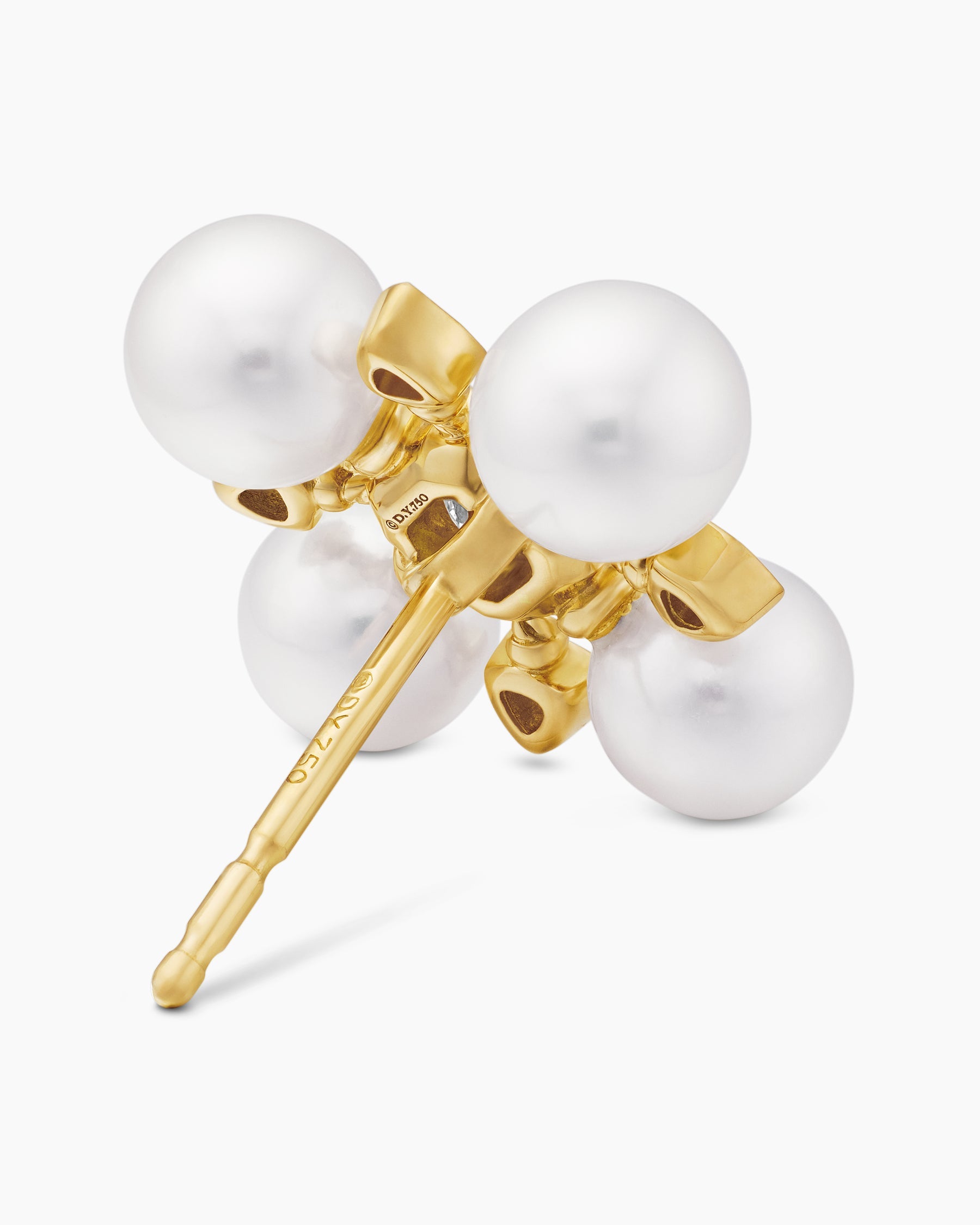 Renaissance® Pearl Stud Earrings in 18K Yellow Gold with Pearls and Diamonds, 16.5mm