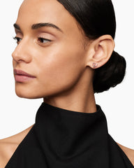 Chatelaine® Heart Stud Earrings in 18K Rose Gold with Morganite, 8mm