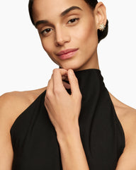 Starburst Stud Earrings in 18K Yellow Gold with Diamonds, 19mm