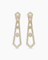 Carlyle™ Linked Drop Earrings in 18K Yellow Gold with Diamonds, 74mm