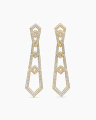Carlyle™ Linked Drop Earrings in 18K Yellow Gold with Diamonds, 74mm
