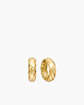 Cable Edge® Hoop Earrings in 18K Yellow Gold, 28.9mm