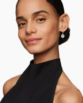 Petite DY Elements® Drop Earrings in 18K Yellow Gold with Mother of Pearl and Diamonds, 22.6mm