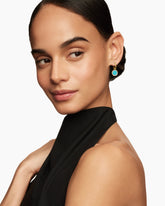 Petite DY Elements® Drop Earrings in 18K Yellow Gold with Turquoise and Diamonds, 22.6mm