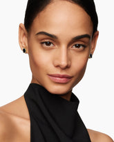 Petite DY Elements® Stud Earrings in 18K Yellow Gold with Black Onyx and Diamonds, 11mm