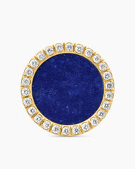 Petite DY Elements® Stud Earrings in 18K Yellow Gold with Lapis and Diamonds, 11mm