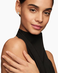 Petite DY Elements® Stud Earrings in 18K Yellow Gold with Mother of Pearl and Diamonds, 11mm