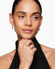 Pearl and Pavé Drop Earrings in 18K Yellow Gold with Pearls and Diamonds, 15.6mm