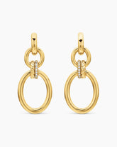 DY Mercer® Circular Drop Earrings in 18K Yellow Gold with Diamonds, 50mm