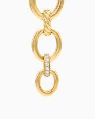 DY Mercer® Linked Drop Earrings in 18K Yellow Gold with Diamonds, 68mm
