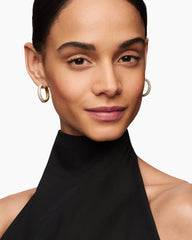 DY Mercer® Hoop Earrings in 18K Yellow Gold with Diamonds, 25.4mm