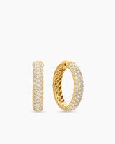 DY Mercer® Hoop Earrings in 18K Yellow Gold with Diamonds, 25.4mm