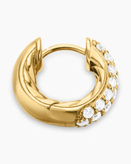 DY Mercer® Micro Hoop Earrings in 18K Yellow Gold with Diamonds, 13.5mm