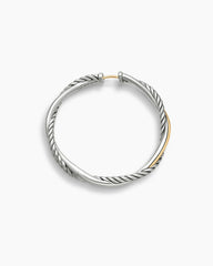 Infinity Hoop Earrings in Sterling Silver with 14K Yellow Gold, 42mm