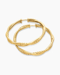 Infinity Hoop Earrings in 18K Yellow Gold with Diamonds, 42mm