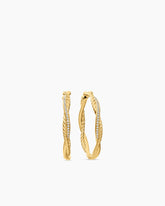 Infinity Hoop Earrings in 18K Yellow Gold with Diamonds, 42mm