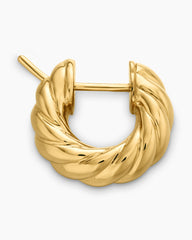 Sculpted Cable Hoop Earrings in 18K Yellow Gold, 14.4mm