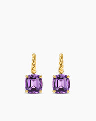 Marbella Drop Earrings in 18K Yellow Gold with Amethyst, 11mm