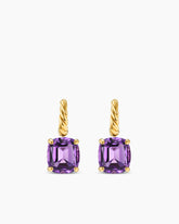 Marbella Drop Earrings in 18K Yellow Gold with Amethyst, 11mm