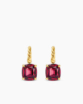 Marbella Drop Earrings in 18K Yellow Gold with Rhodolite Garnet, 11mm