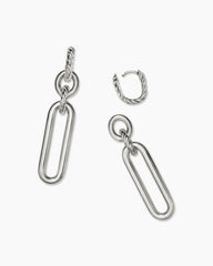 Lexington Double Link Drop Earrings in Sterling Silver, 53mm