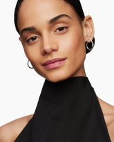 Petite Infinity Hoop Earrings in Sterling Silver with Diamonds, 17.3mm