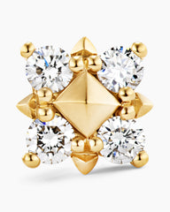 Petite Modern Renaissance® Pyramid Stud Earrings in 18K Yellow Gold with Diamonds, 8mm