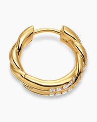 Wisteria® Hoop Earrings in 18K Yellow Gold with Diamonds, 16mm
