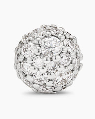 Petite Pavé Stud Earrings in 18K Yellow Gold with Diamonds, 4.5mm