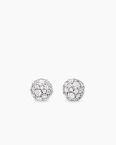 Petite Pavé Stud Earrings in 18K Yellow Gold with Diamonds, 4.5mm