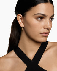 Petite Modern Renaissance® Pyramid Drop Earrings in 18K Yellow Gold with Diamonds, 18.8mm