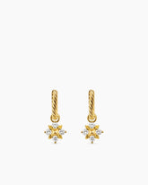 Petite Modern Renaissance® Pyramid Drop Earrings in 18K Yellow Gold with Diamonds, 18.8mm