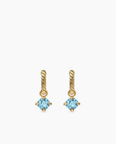 Micro Chatelaine® Drop Earrings in 18K Yellow Gold with Aquamarine, 5mm