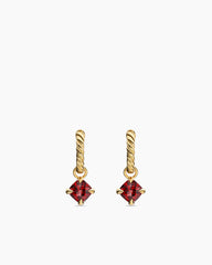 Micro Chatelaine® Drop Earrings in 18K Yellow Gold with Garnet, 5mm