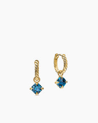 Micro Chatelaine® Drop Earrings in 18K Yellow Gold with Hampton Blue Topaz, 5mm