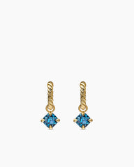 Micro Chatelaine® Drop Earrings in 18K Yellow Gold with Hampton Blue Topaz, 5mm