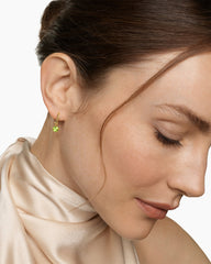 Micro Chatelaine® Drop Earrings in 18K Yellow Gold with Peridot, 5mm