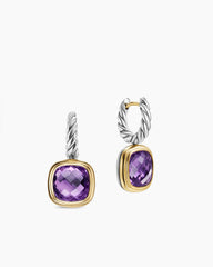 Albion® Drop Earrings in Sterling Silver with 18K Yellow Gold and Amethyst, 10mm